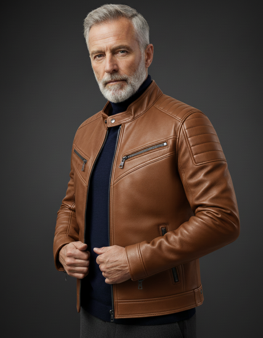 ( BLACK FRIDAY ) CHAQUETA CUERO PARA HOMBRE